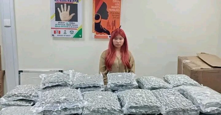 NDLEA Arrests 24-Year-Old Thai Lady with 43 parcels of Canadian Loud at Lagos Airport