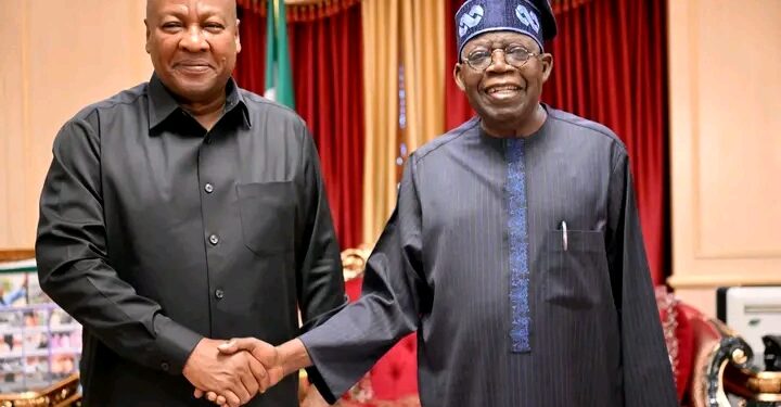 Tinubu, Mahama Meet in Abuja to Strengthen Nigeria-Ghana Ties