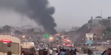 Panic in Abuja as CNG Truck Explodes Near Karu Bridge