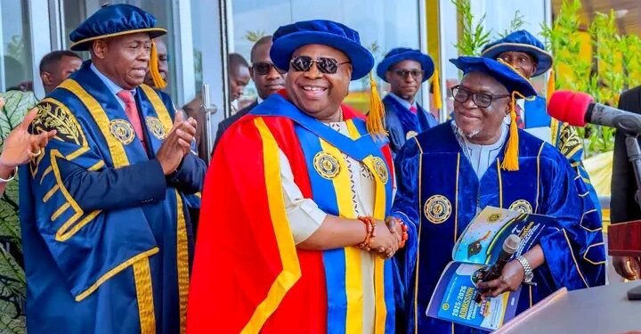 Adeleke University Confers Honorary Degree on Osun Governor During Combined Convocation