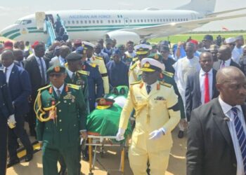 Buhari’s Body Arrives Daura Amid Solemn Procession for Burial