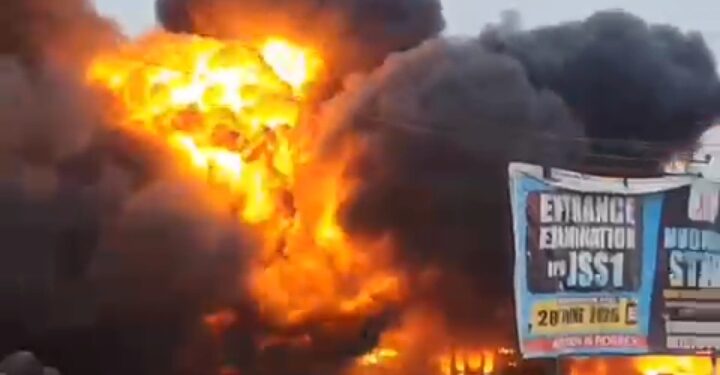 Fire Guts Vehicles as Tanker Bursts into Flames in Ibadan