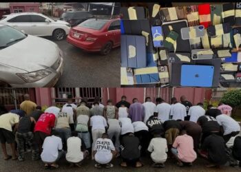 EFCC Nabs 47 in Benin Over Internet Fraud, Seizes Rifle, Cars, Gadgets