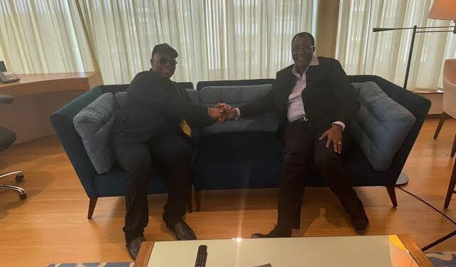 Akpabio Denies Illness Rumour, Meets Gbenga Daniel in London