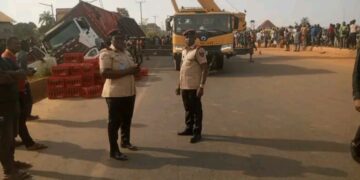 Trailer crushes commercial bus in Anambra, one killed