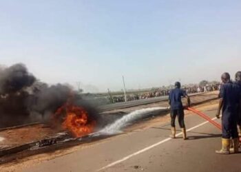 Three Dead as Tanker Overturns, Business Building Burns in Kano