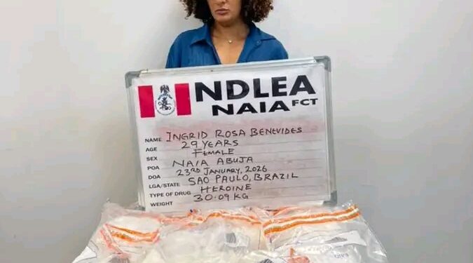 NDLEA seizes 30kg heroin concealed in coffee packs, arrests Brazilian at Abuja airport