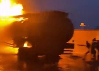 Panic in Ota as Petrol Tanker Catches Fire, Ogun Responders Quench Flames