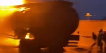 Panic in Ota as Petrol Tanker Catches Fire, Ogun Responders Quench Flames