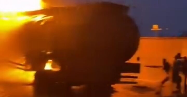 Panic in Ota as Petrol Tanker Catches Fire, Ogun Responders Quench Flames