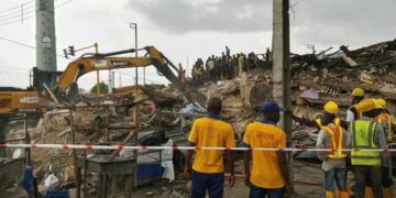 Two Die, 16 Rescued As Lagos Shopping Mall Collapses
