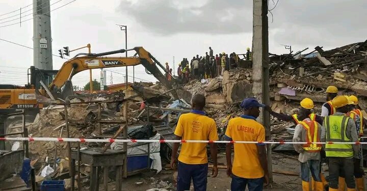 Two Die, 16 Rescued As Lagos Shopping Mall Collapses