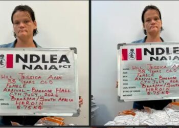 NDLEA Arrests South African Woman Using Three-Year-Old Son as Cover to Smuggle Heroin