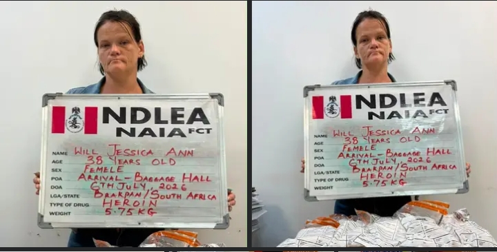 NDLEA Arrests South African Woman Using Three-Year-Old Son as Cover to Smuggle Heroin