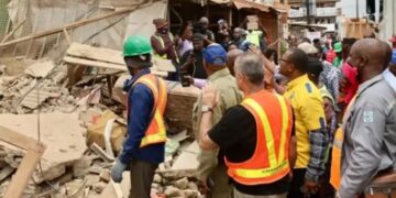 Ogun building collapse death toll rises to three as 12 rescued