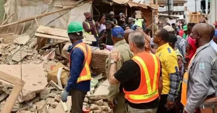 Ogun building collapse death toll rises to three as 12 rescued