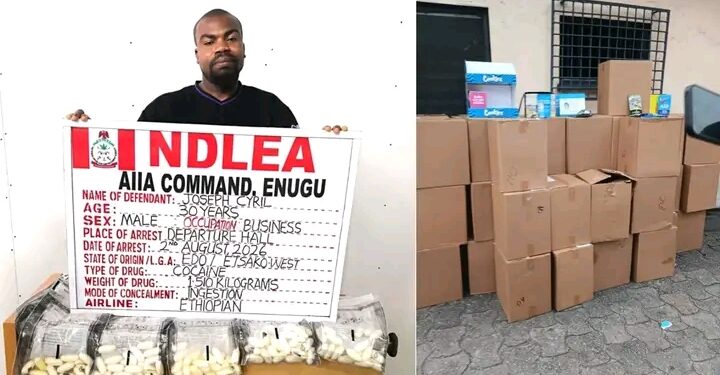 NDLEA Arrests Italy-Based Businessman With 1.51kg Cocaine At Enugu Airport