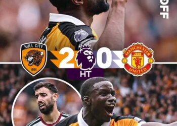 EPL: Manchester United Suffer 2-0 Defeat to Newly Promoted Hull City