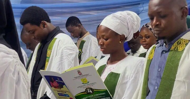 Crescent University Inducts 52 Nursing Graduates, 91 Computer Scientists, 36 Economists